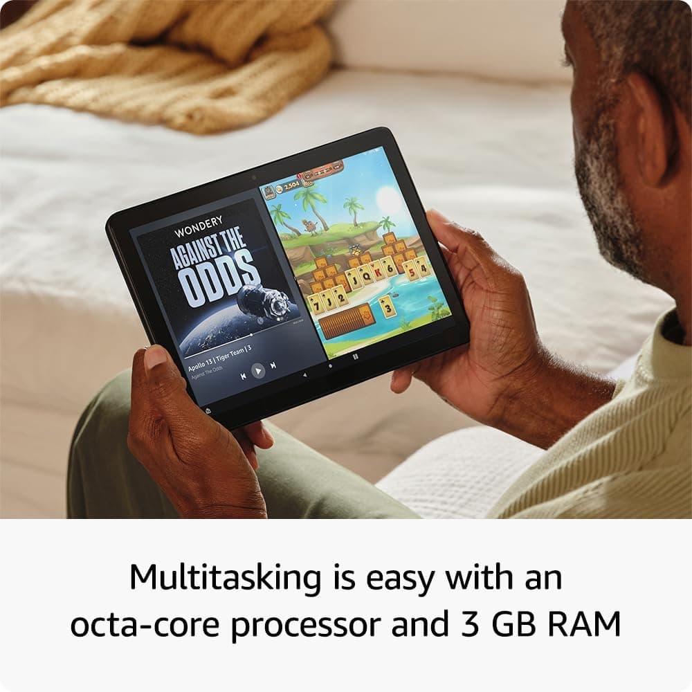 Amazon Fire HD 10 tablet, built for relaxation, 10.1" vibrant Full HD screen, octa-core processor, 3 GB RAM, 32 GB, Black