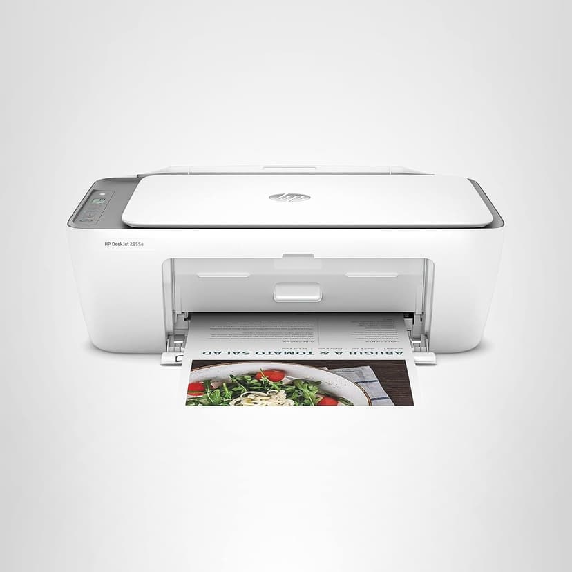 HP DeskJet 2855e Wireless All-in-One Color Inkjet Printer, Scanner, Copier, Best-for-home, 3 month Instant Ink trial included, AI-enabled (588S5A)