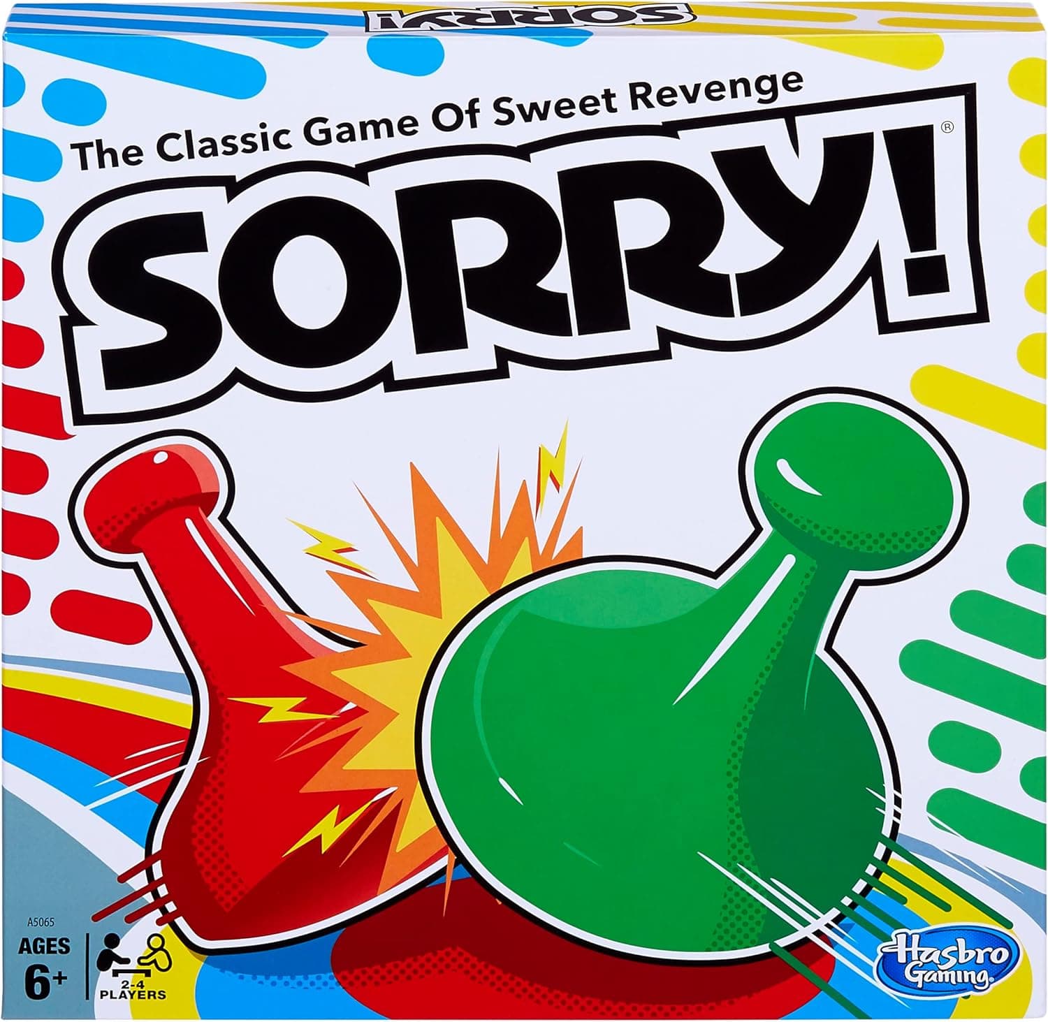 Sorry! Board Game for Kids Ages 6 and Up; Classic Hasbro Board Game; Each Player Gets 4 Pawns; Family Game