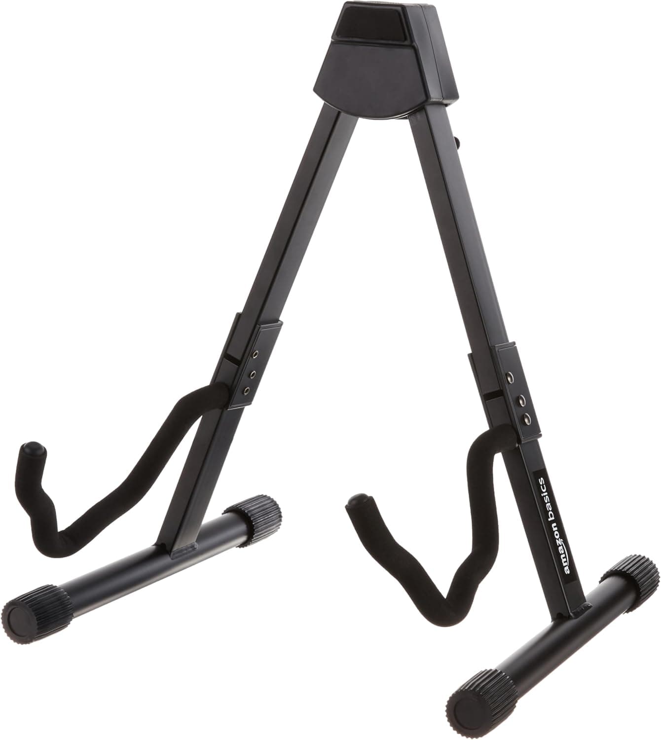 Amazon Basics Adjustable Folding Guitar Stand, A-shape, Fully Assembled - For School Music Program, Concerts & Multiple Users, Black, 8.66 x 15.16 x 3.74 inches