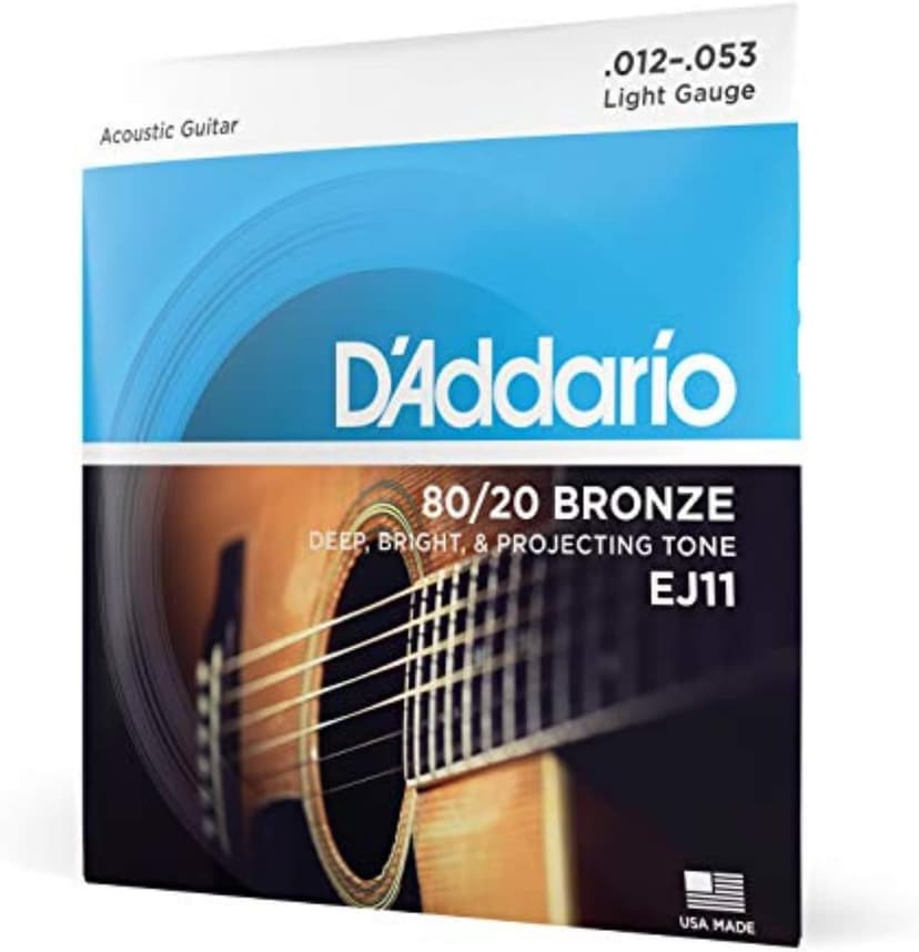 D'Addario Guitar Strings - Phosphor Bronze Acoustic Guitar Strings - EJ16-3D - Rich, Full Tonal Spectrum - For 6 String Guitars - 12-53 Light, 3-Pack