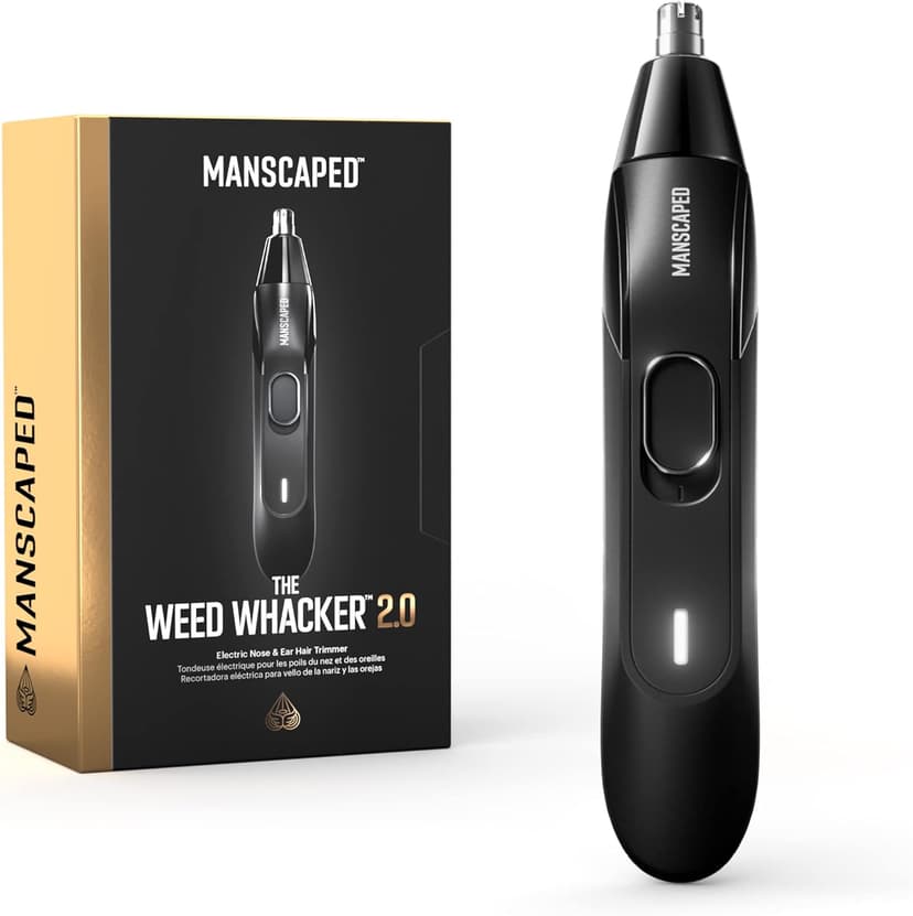 MANSCAPED® The Weed Whacker® 2.0 Electric Nose & Ear Hair Trimmer – 7,000 RPM Precision Tool with Rechargeable Battery, Wet/Dry, Easy to Clean, Improved Stainless Steel Replaceable Blade