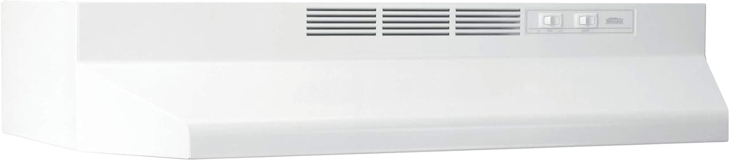 Broan-NuTone 413001 Non-Ducted Ductless Range Hood with Lights Exhaust Fan for Under Cabinet, 30-Inch, White