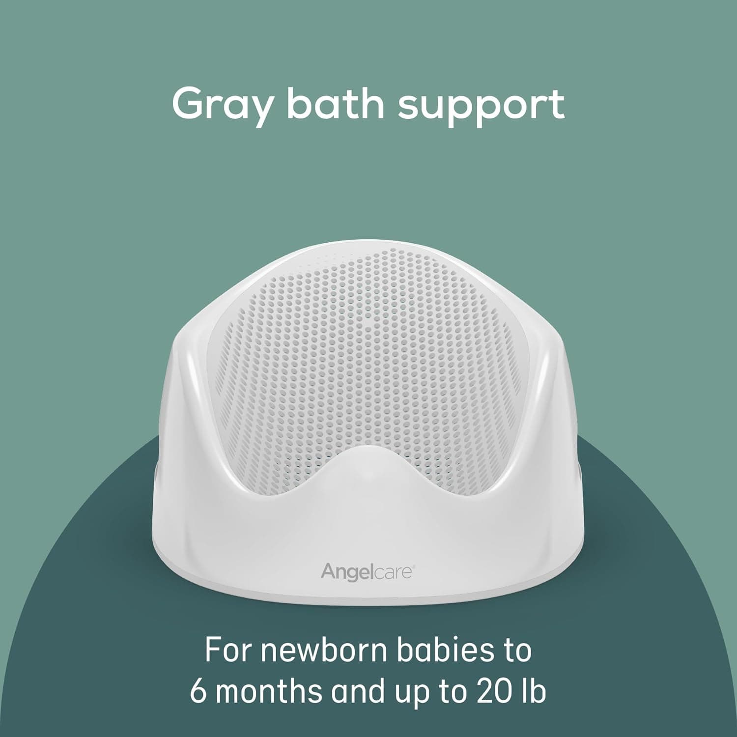 Angelcare Baby Bath Support (Gray) | Ideal for Babies Less Than 6 Months Old