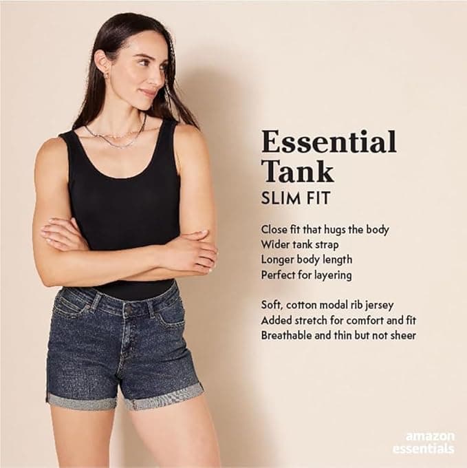 Amazon Essentials Womens Slim-Fit Tank Top
