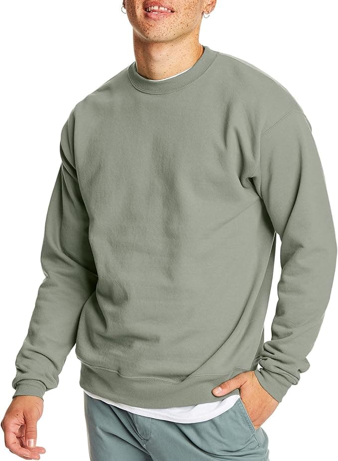 Hanes Men's Ecosmart Fleece Sweatshirt, Pullover Crewneck Sweatshirt, Big & Tall, 1 or 2 Pack