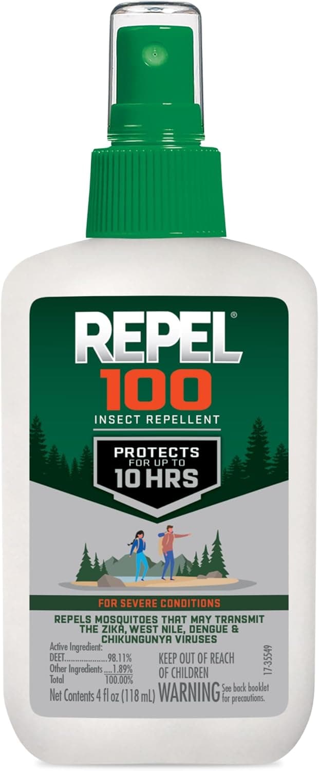 Repel 100 Insect Repellent, Pump Spray, 4-Fluid Ounces, 10-Hour Protection
